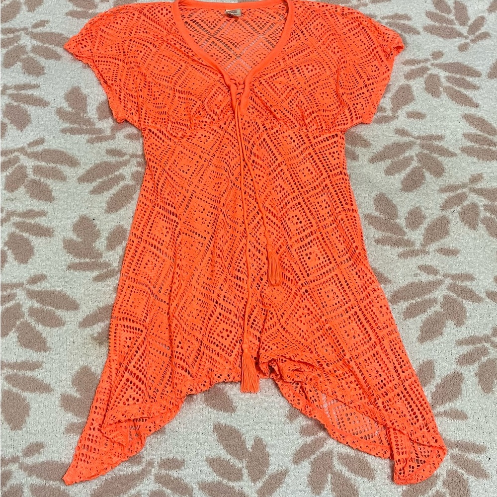 OP Bright Orange Mesh Cover-Up